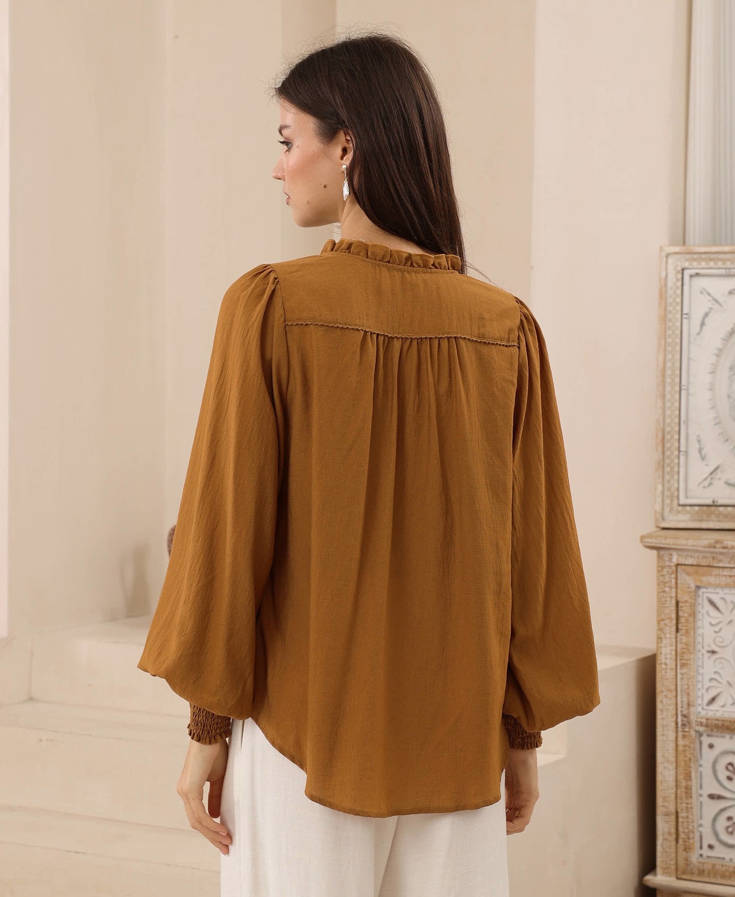 Honeycomb Rust Shirt