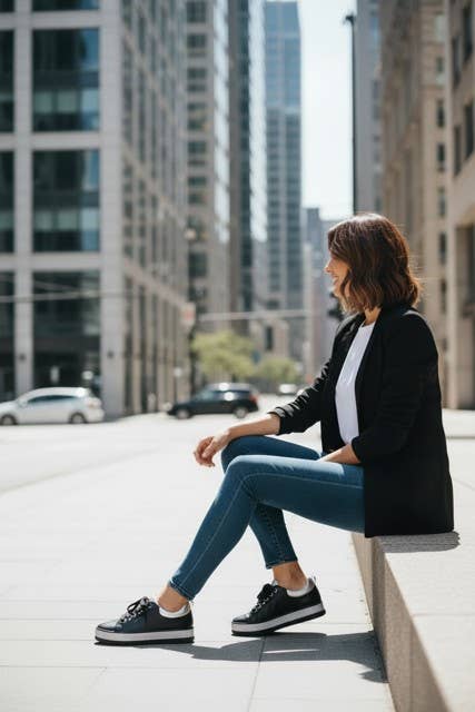 Lux Black Diamonte Sole Sneakers