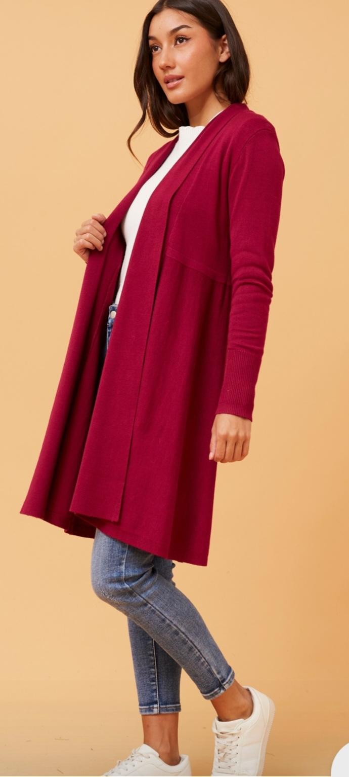 Orchid Long Line Cardigan