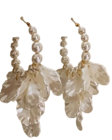 White Drop Earrings