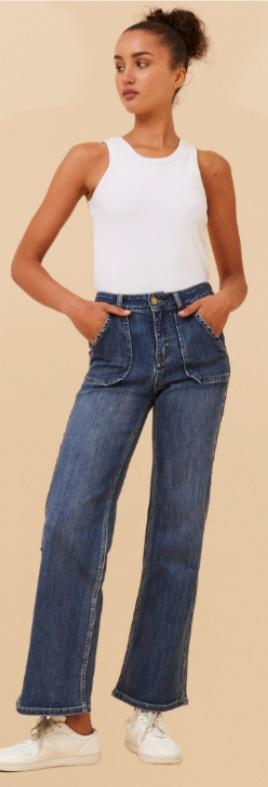 Denim Jeans with Stud Detail