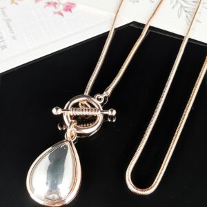 Rose Gold Fob Pendant Necklace