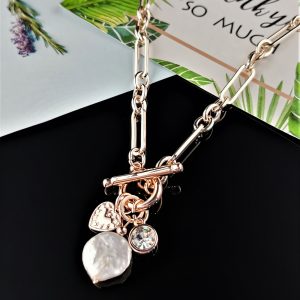 Rose Gold Large Link Necklace 50cm Long