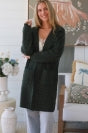Wool Blend Longline Cardigan Jacket