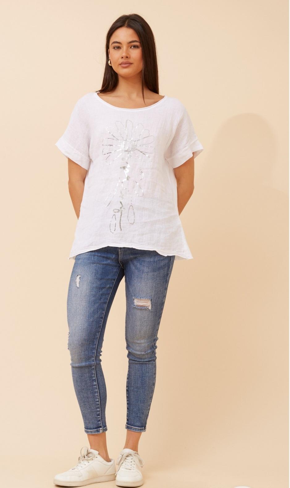 White Linen Top