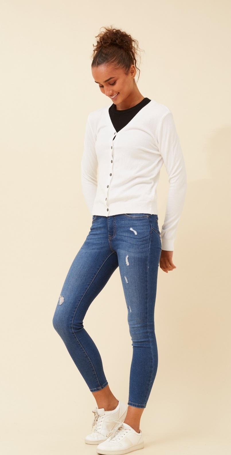 Shontay Cardigan White