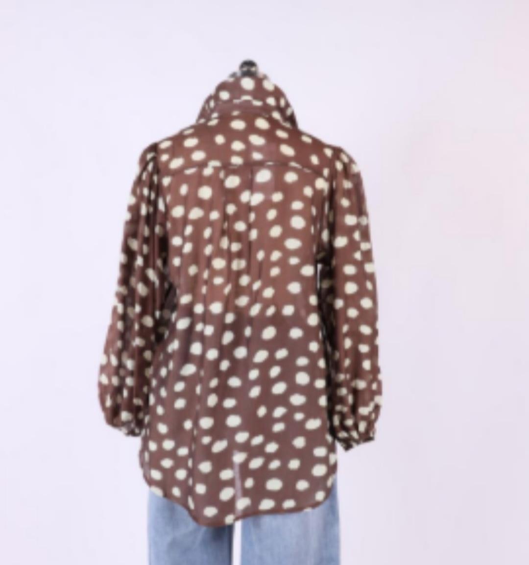 Chocolate Polka Dot Shirt