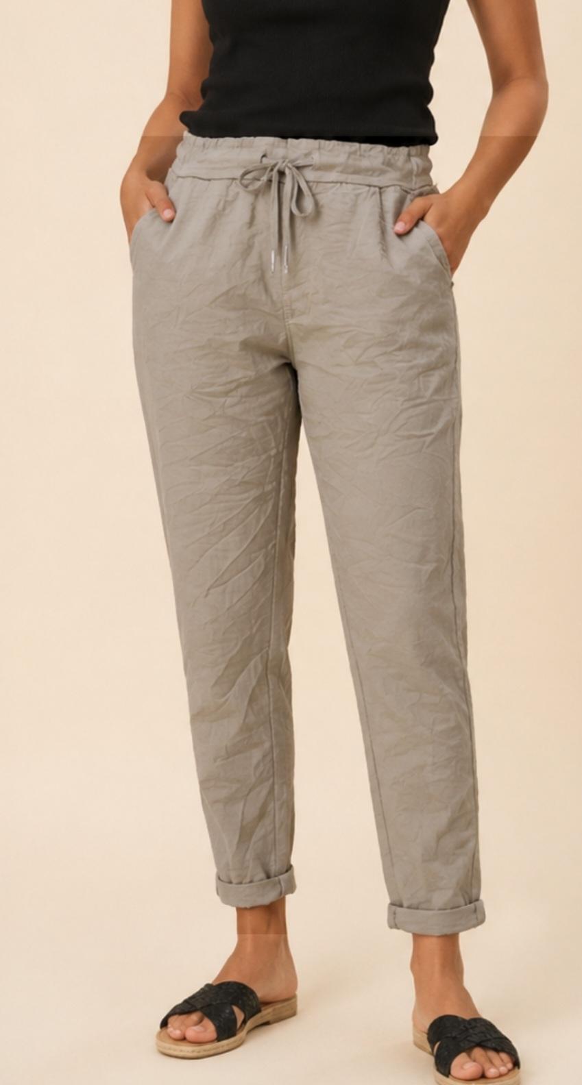 Stone Super Soft Italian Stretch Pants