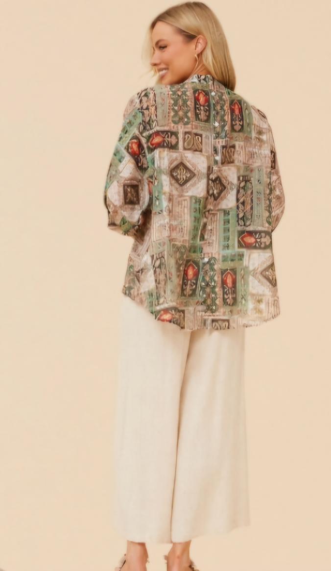 Mosaic Print Blouse