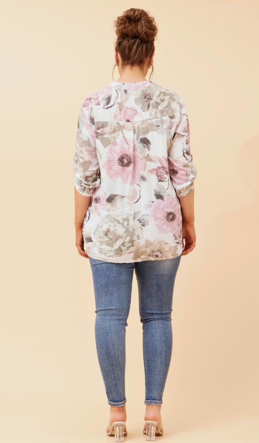 Blush Floral Viscose Shirt