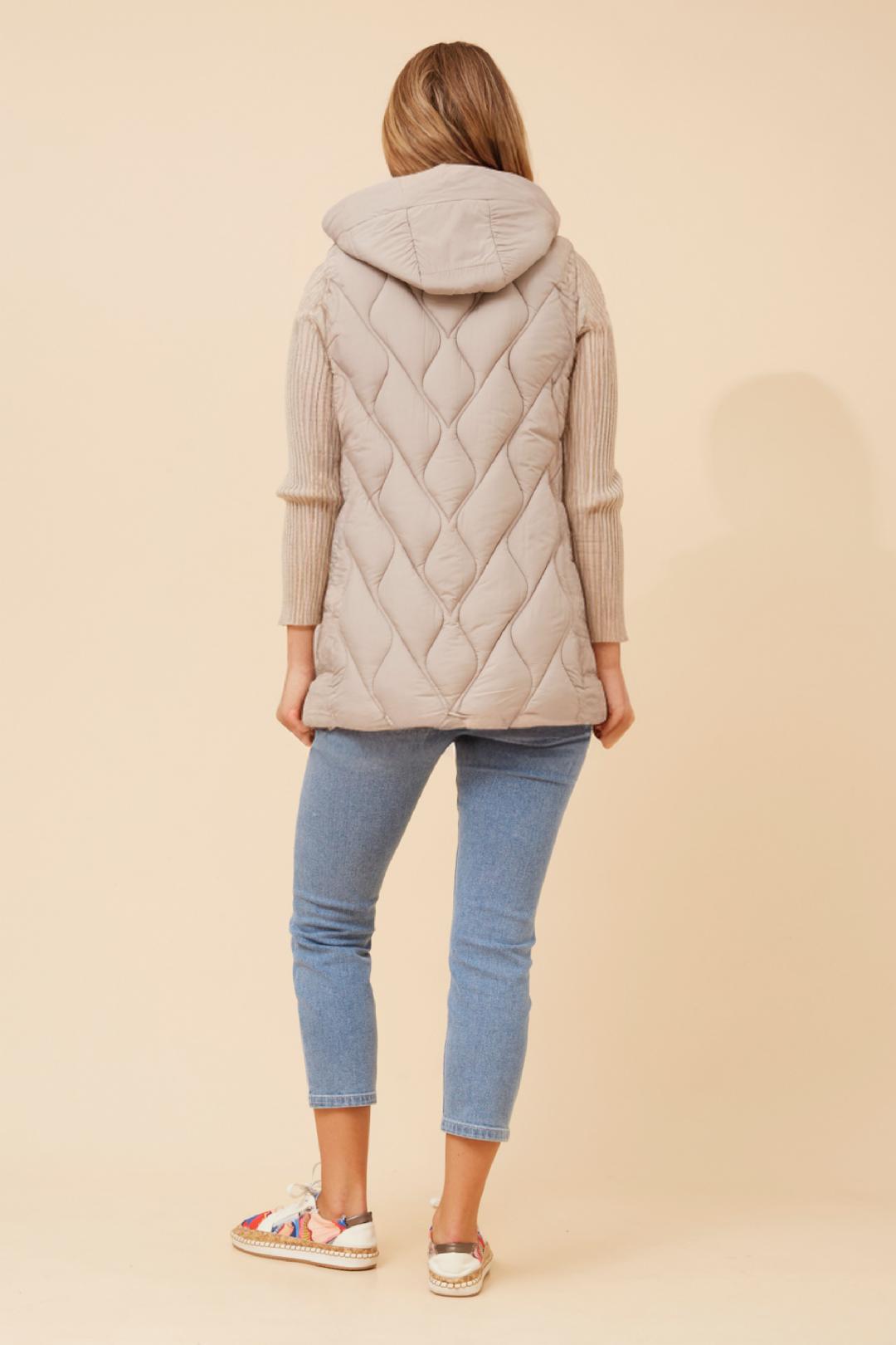 Sleeveless Long Line Puffer Vest