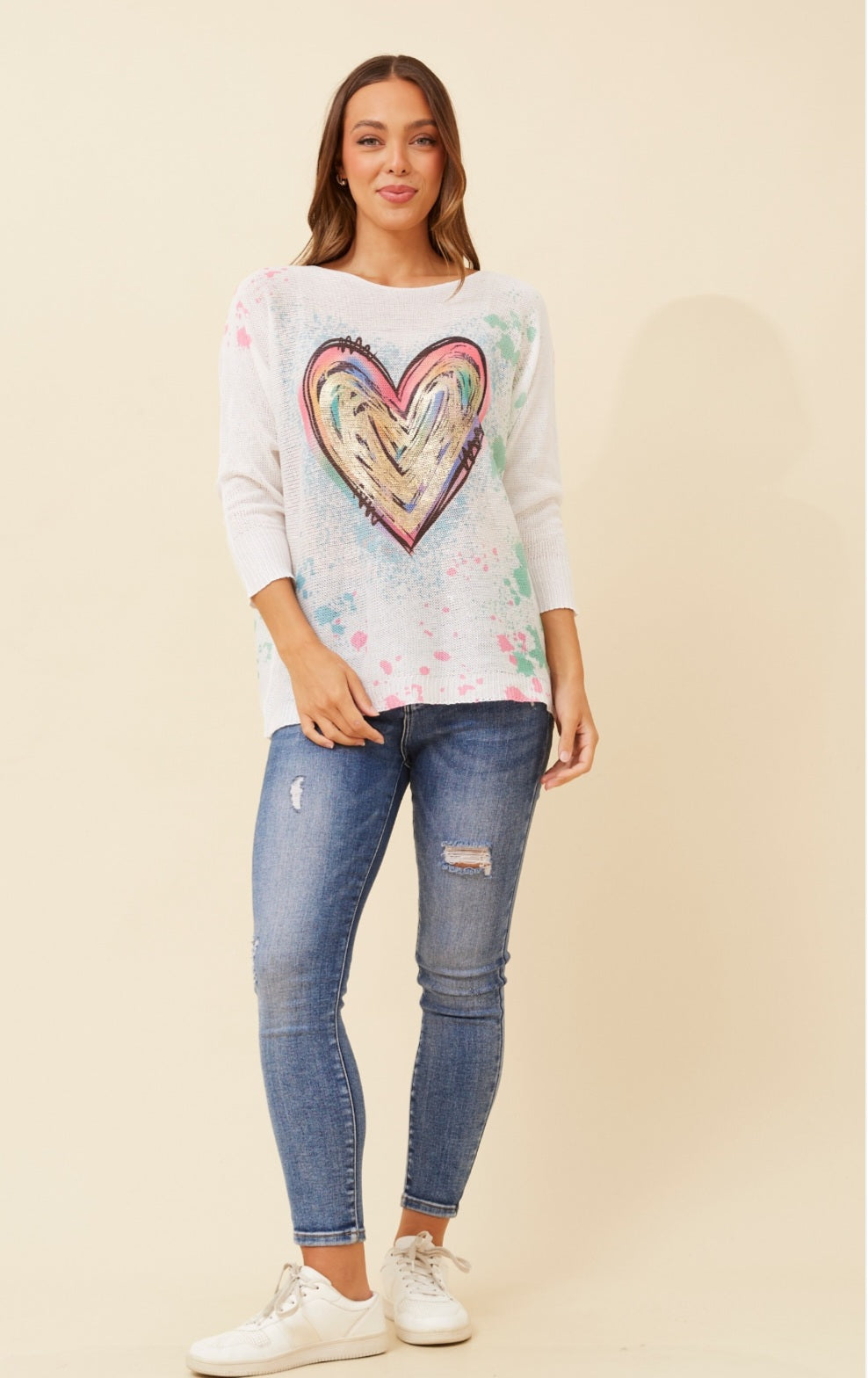 Heart Knit Pullover