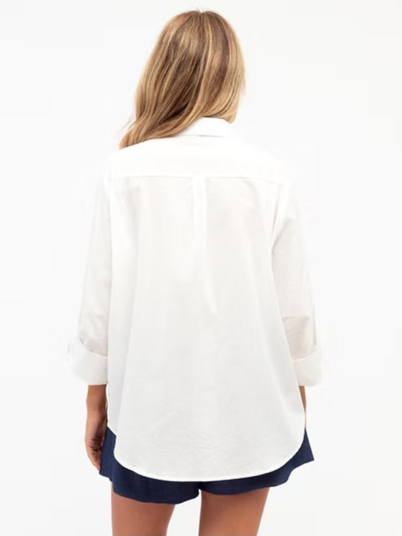 Mas Amore White Patch Shirt