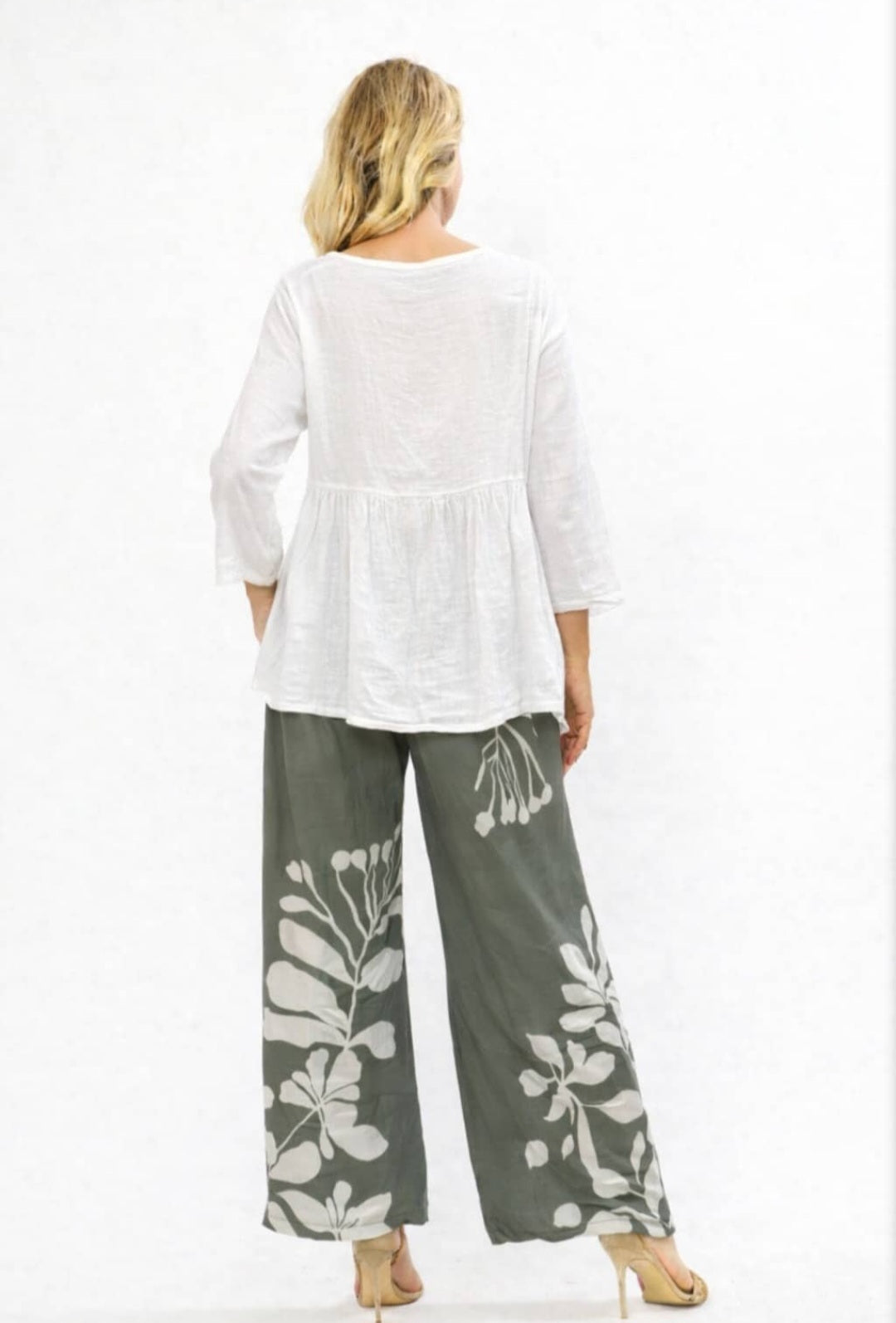 Khaki & Beige Tencel Pants