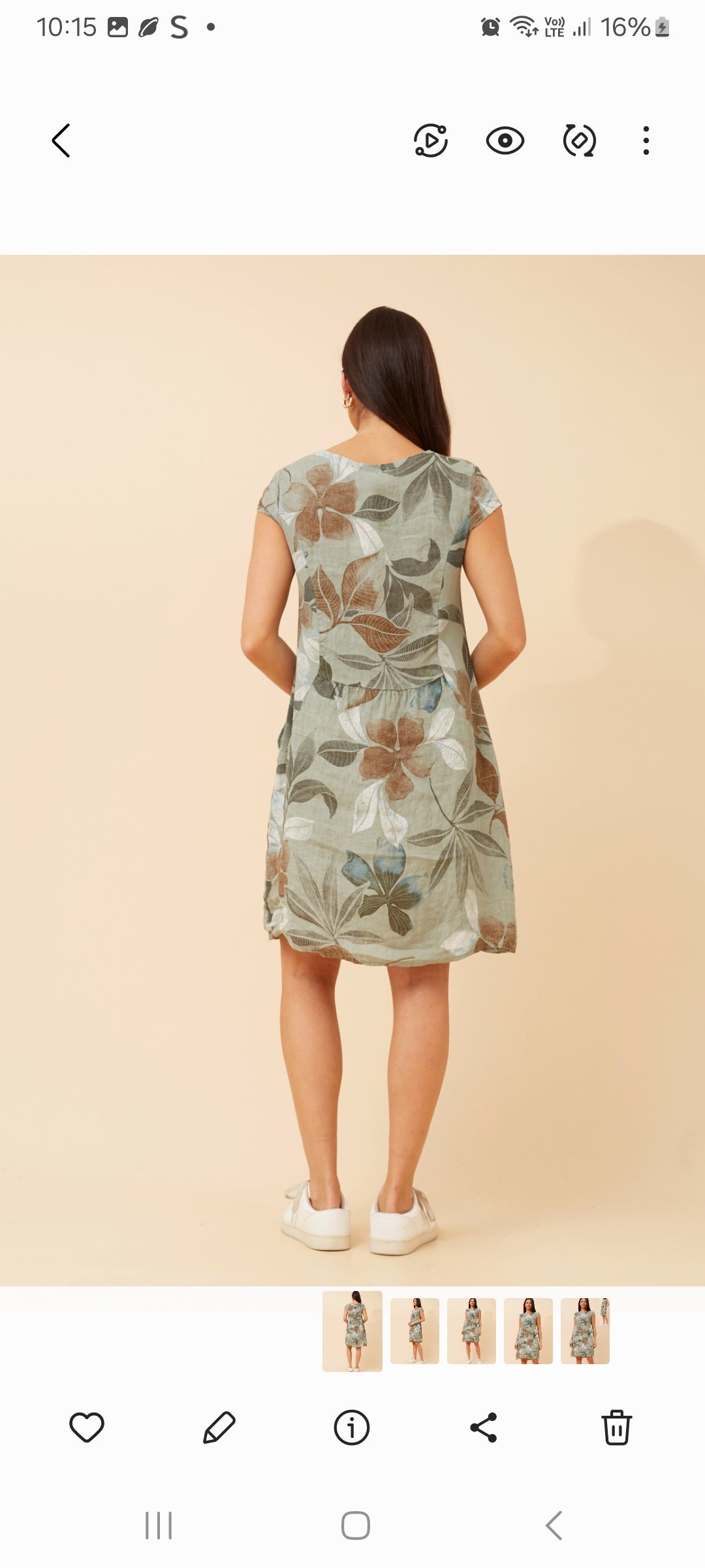 Audrey Linen Leaf Dress
