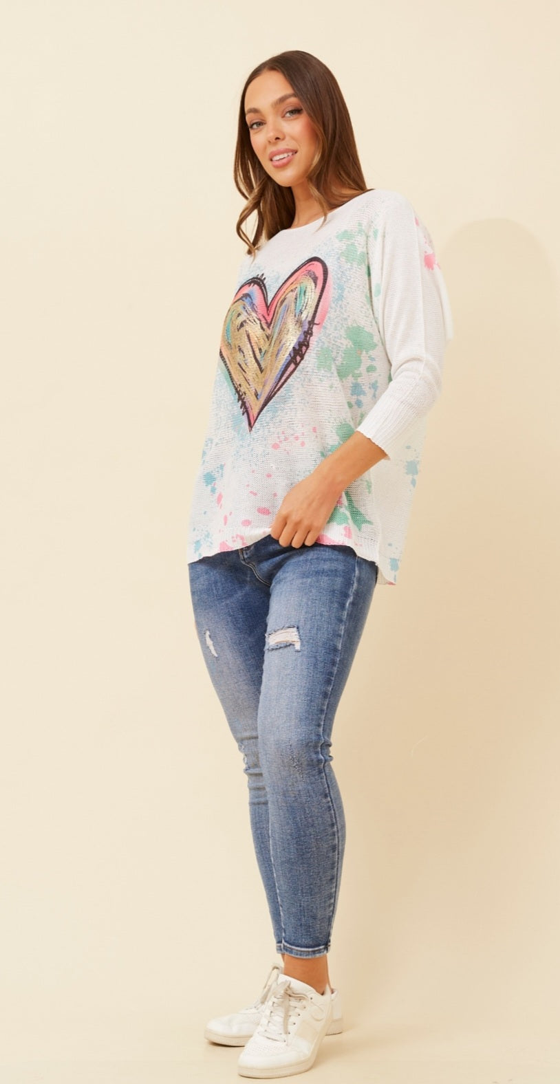 Heart Knit Pullover