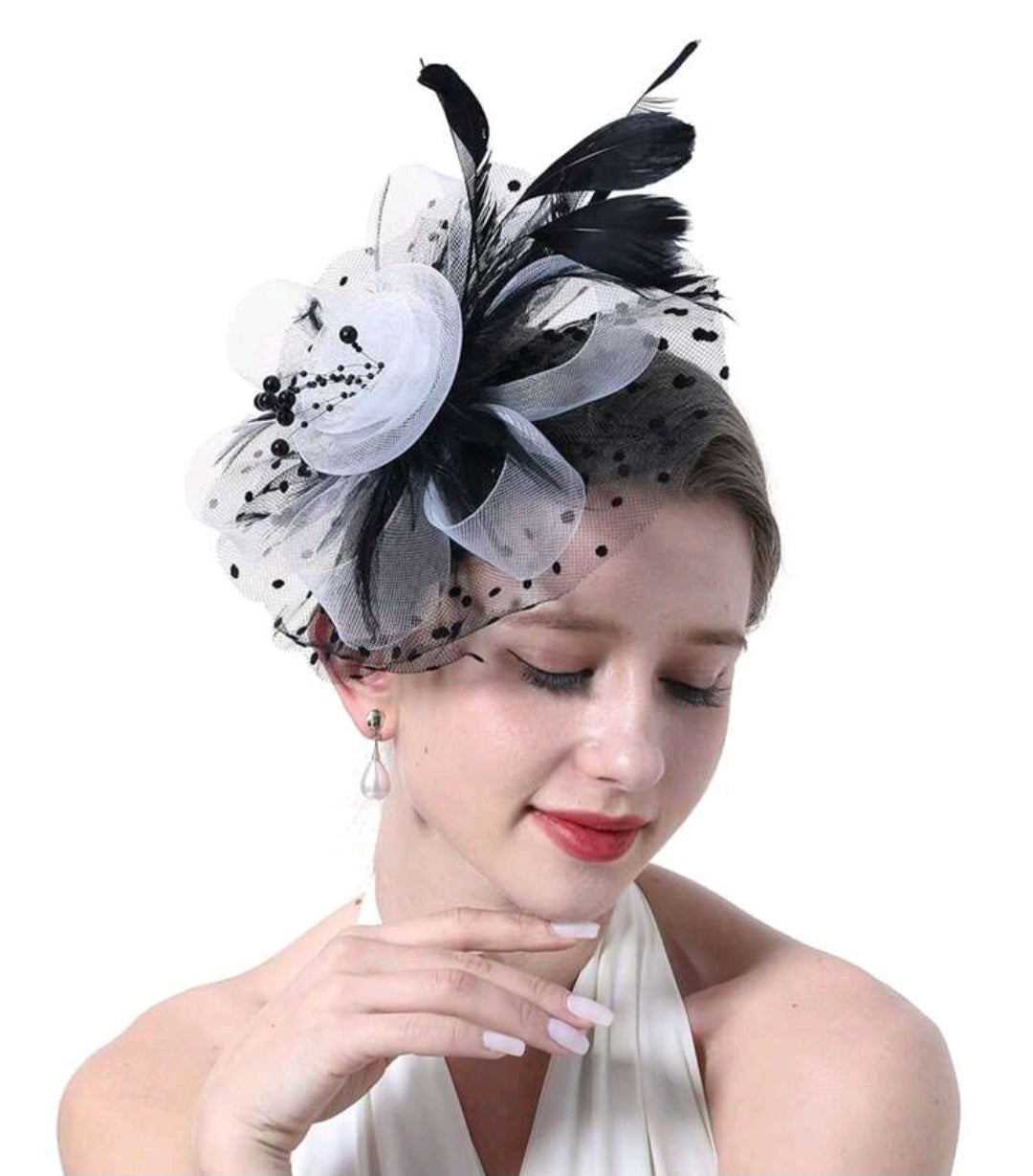 Black & White Fascinator