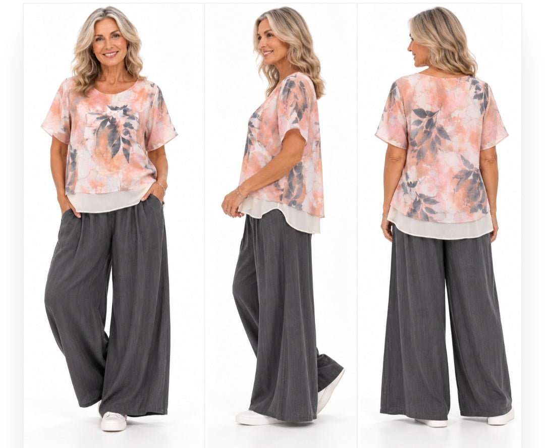 Layered Floral Top