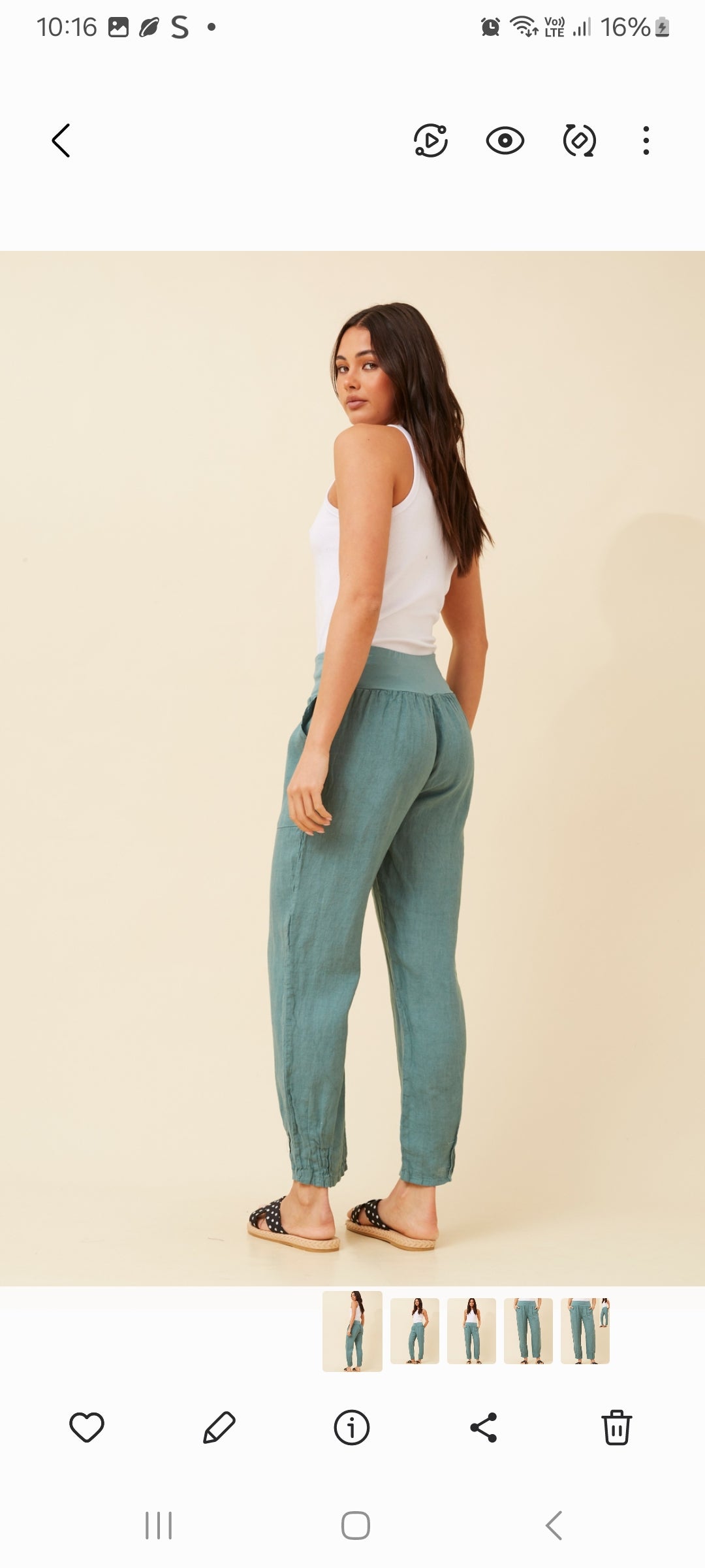 Linen Tapered Leg pants