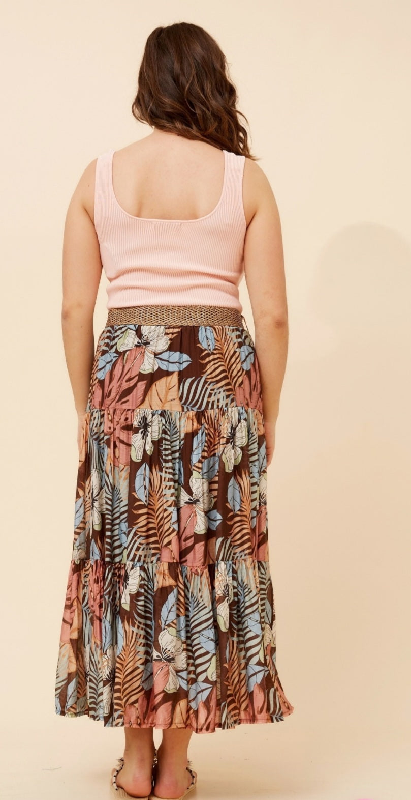 Lined Floral Skirt
