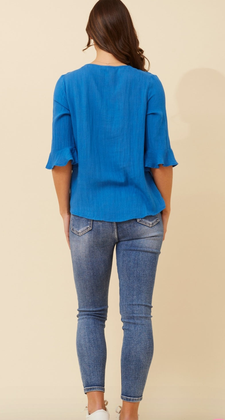 Rue Blue Top