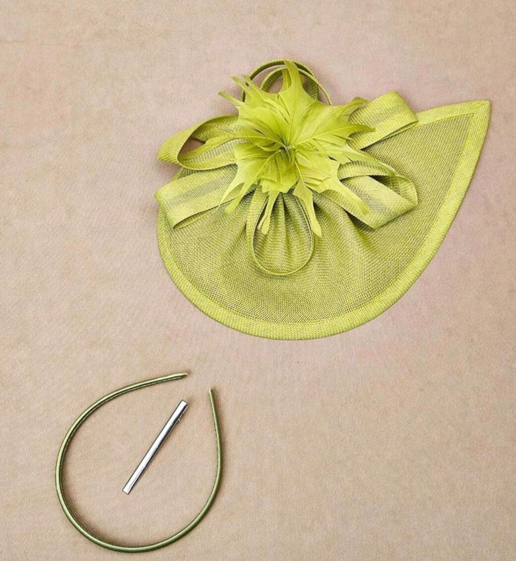 Pale Olive Fascinator Hat