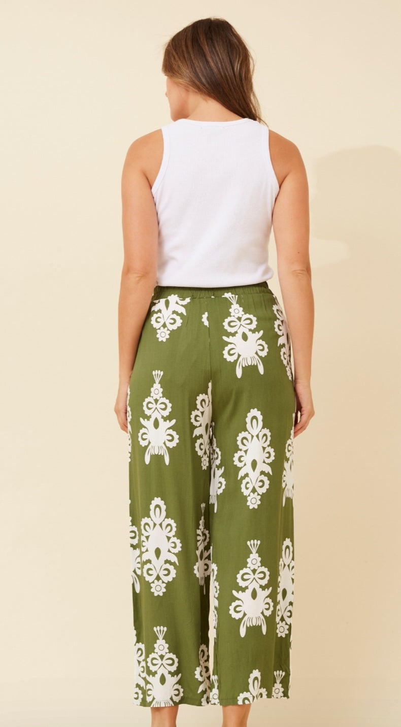 Liv Abstract Green Pants