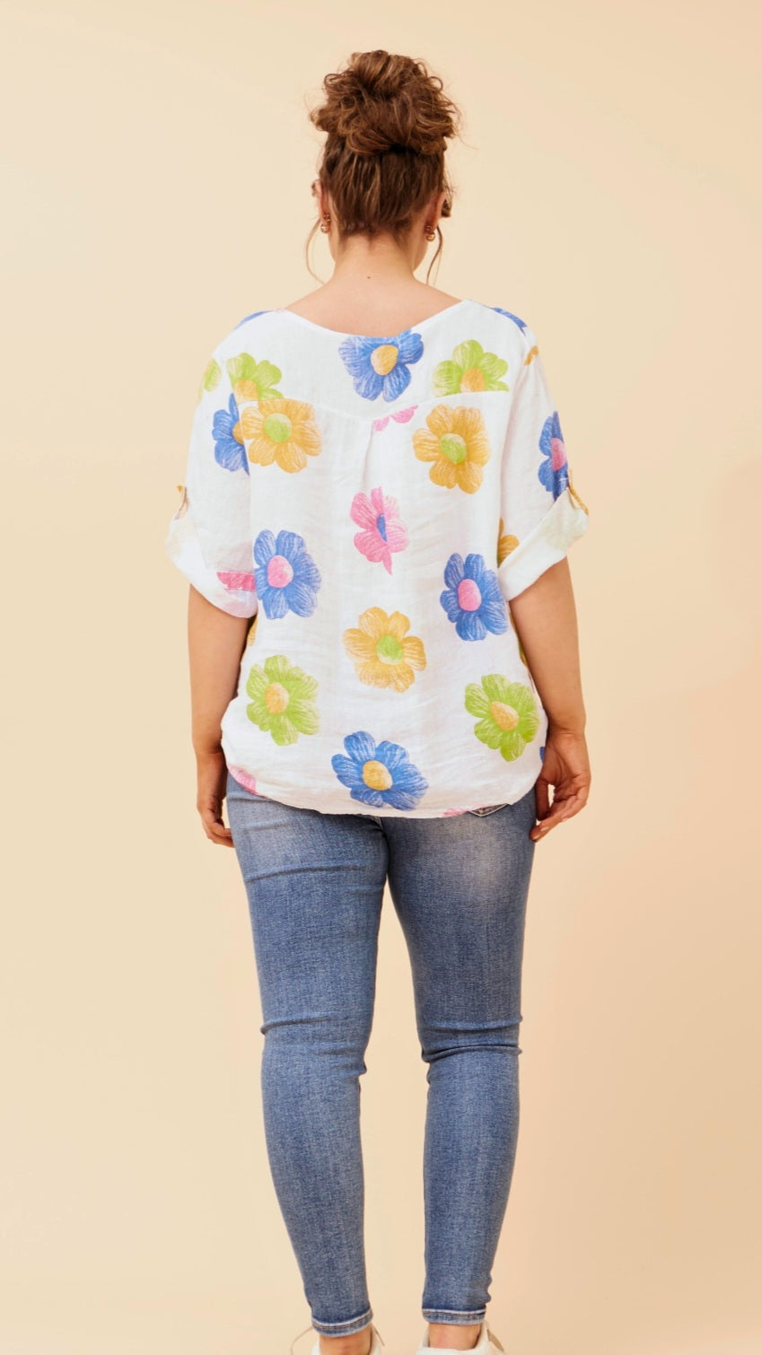 Linen Printed Top