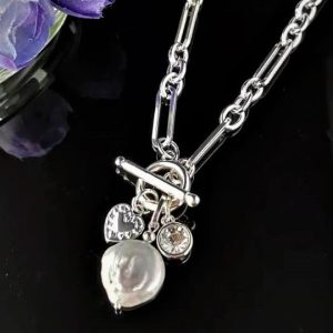 Silver Large Link Necklace 50cm Long
