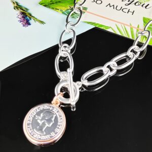 Silver Coin necklace 50cm