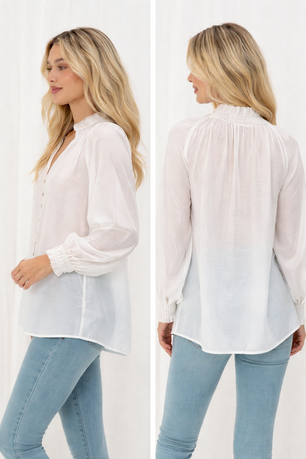 White Blouse Shirt