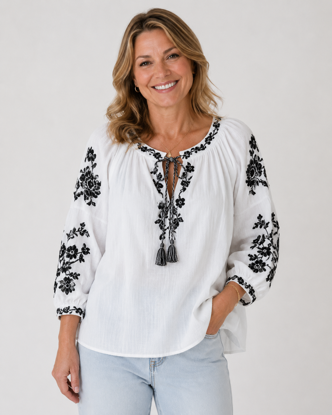 Embroided Cotton Top
