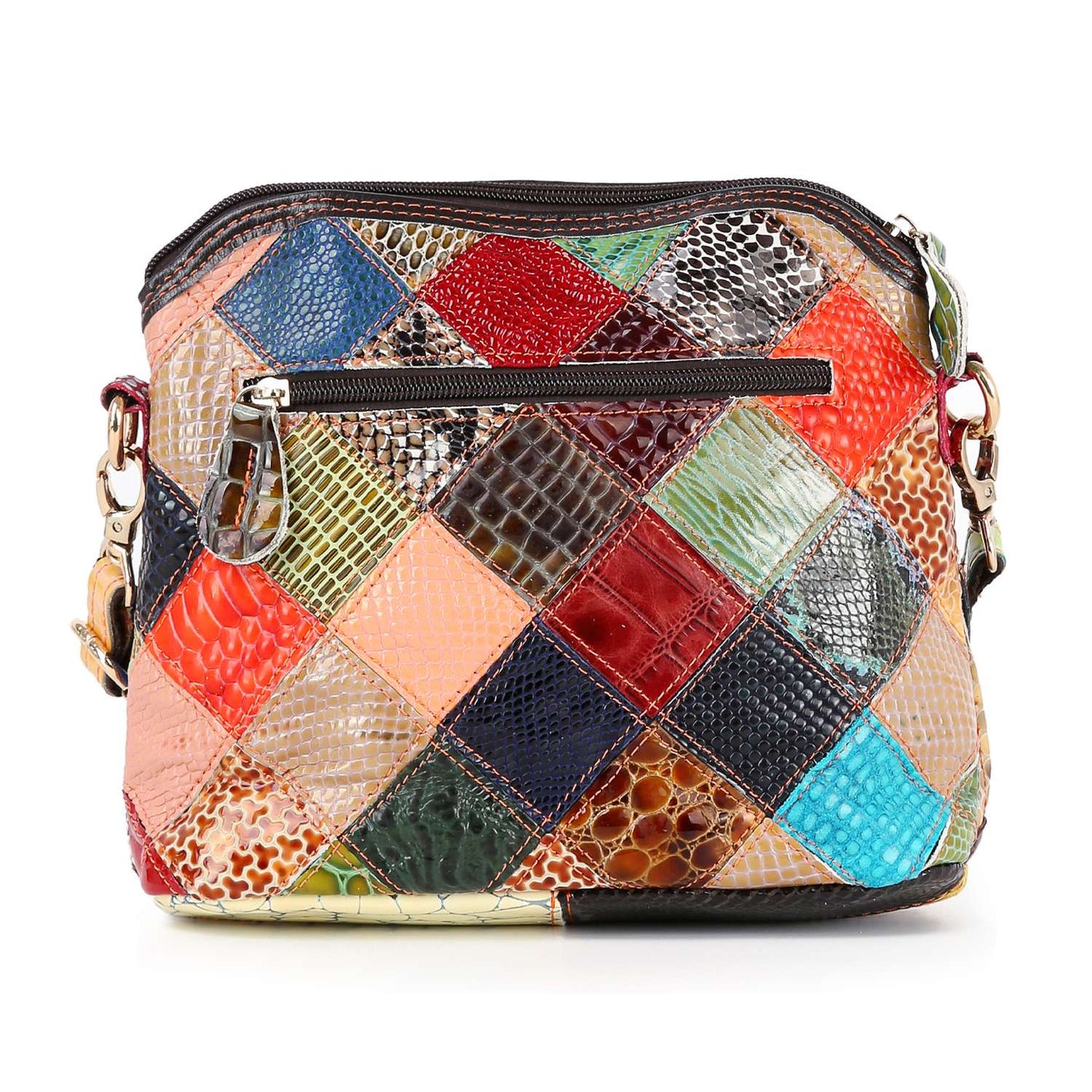 Genuine Leather Colorful Crossbody Sling: Multi