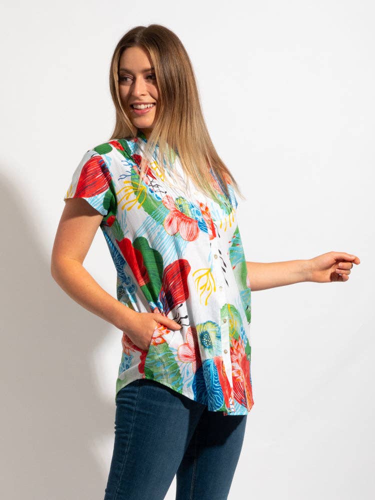 Mozaic Magnetic Top In White Marine: L