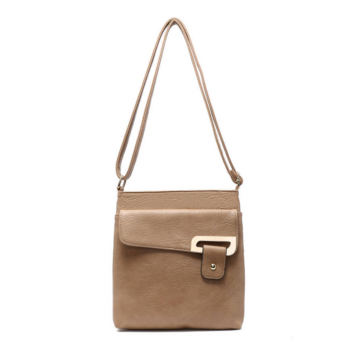 Cross Body Handbag with zip top sections