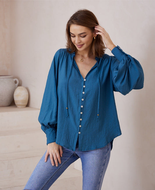 Teal Rayon Shirt