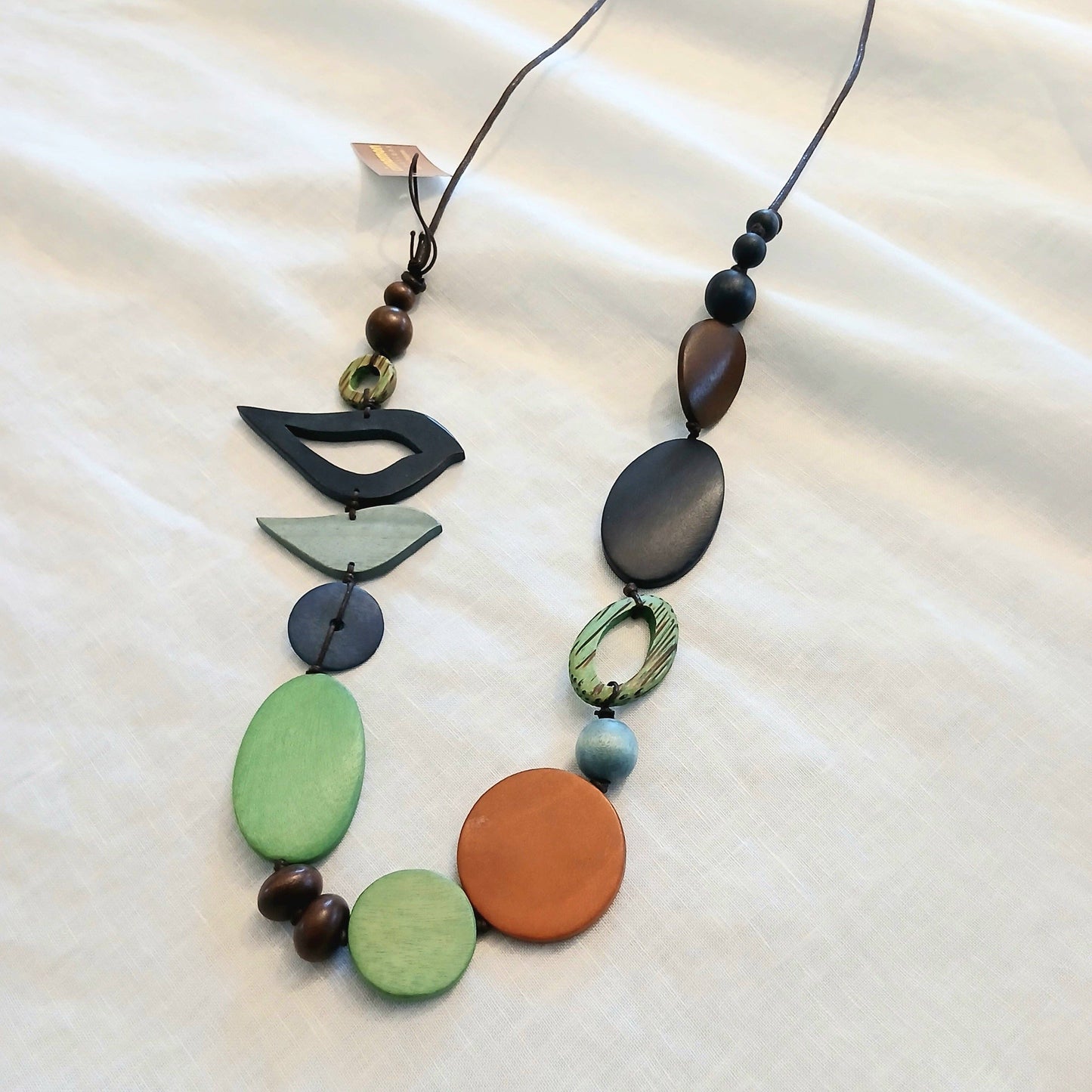2 Birds Together on Oval Beads BURNT ORANGE