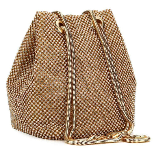 Gold Diamonte Bucket Bag