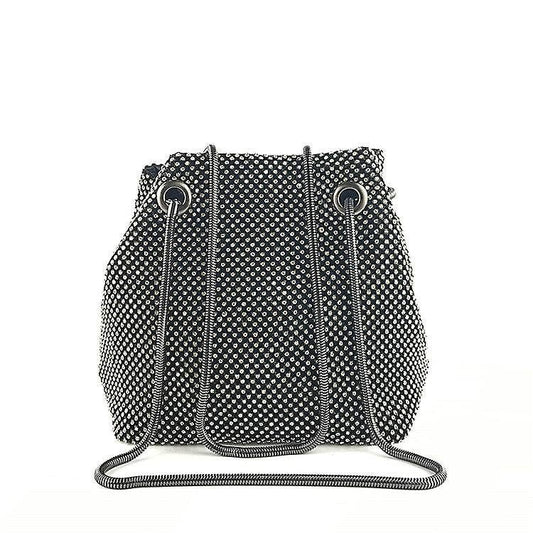 Black Diamonte Bucket Bag