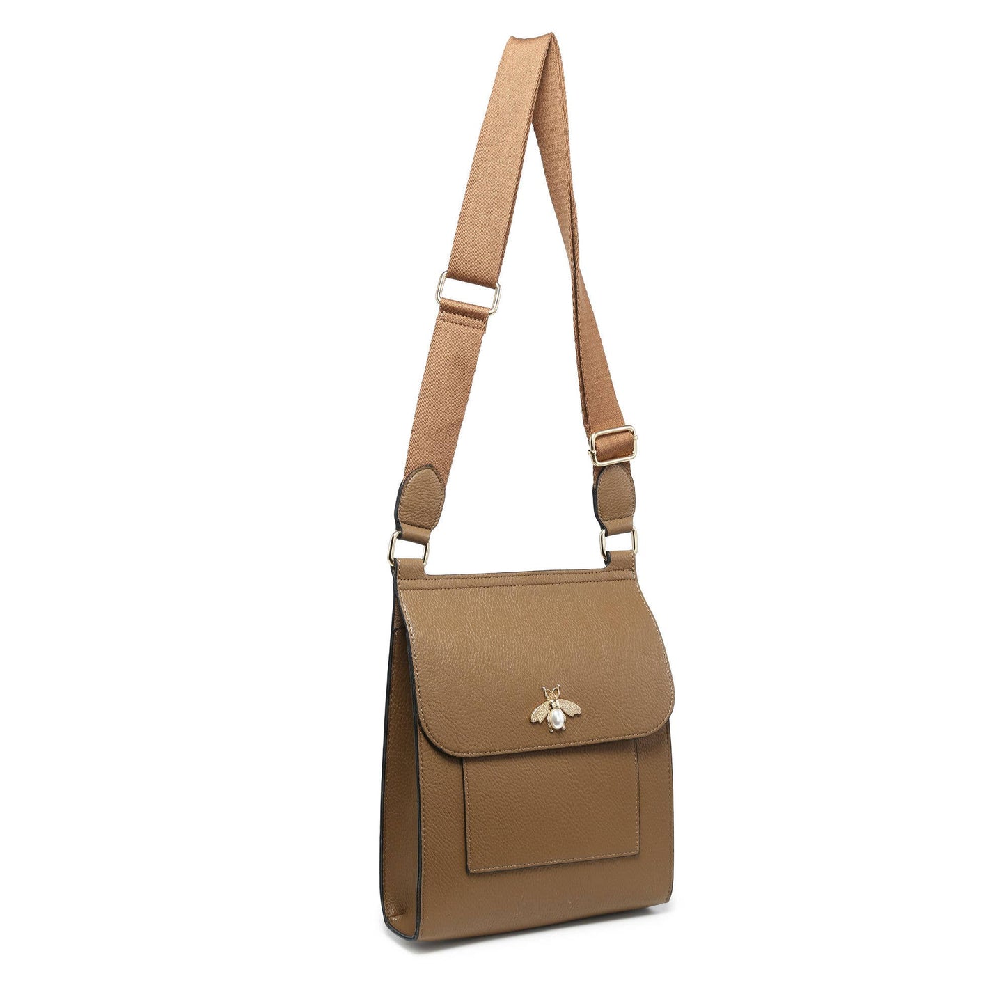 Khaki Bee Crossbody Bag