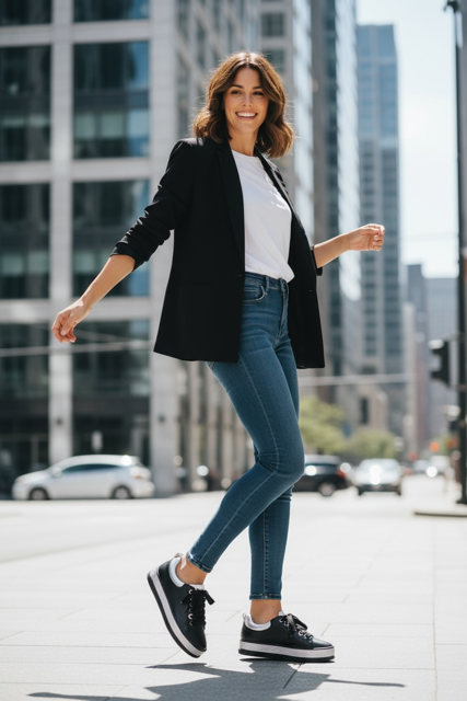 Lux Black Diamonte Sole Sneakers