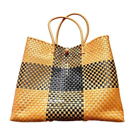 Duchess Royale – Black And Gold Statement Tote: Medium