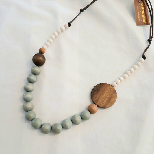 Classic and Elegant Wooden Beaded Necklace