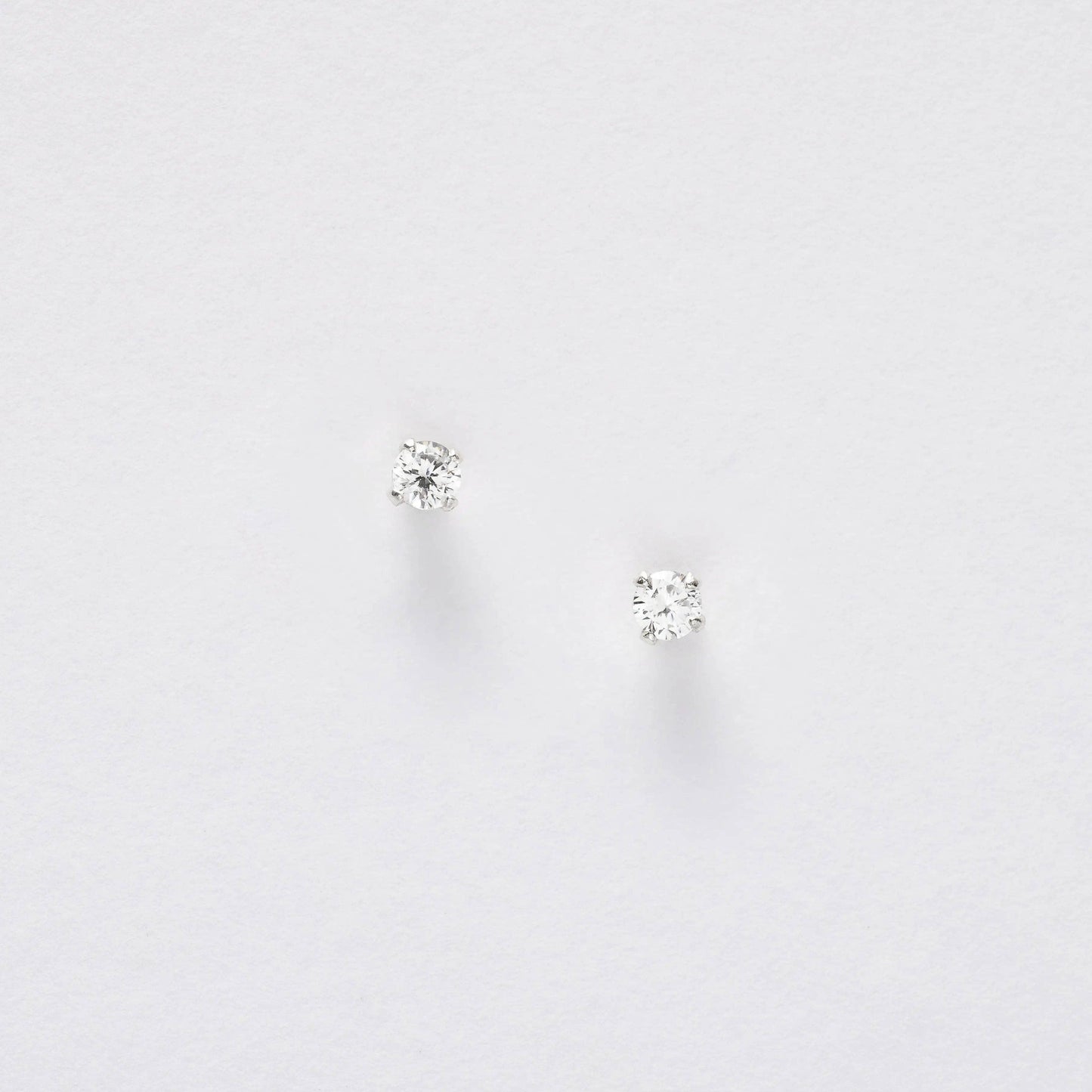 Silver Crystal Stud Earrings