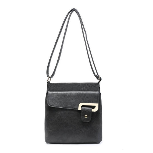 Cross Body Handbag with zip top sections