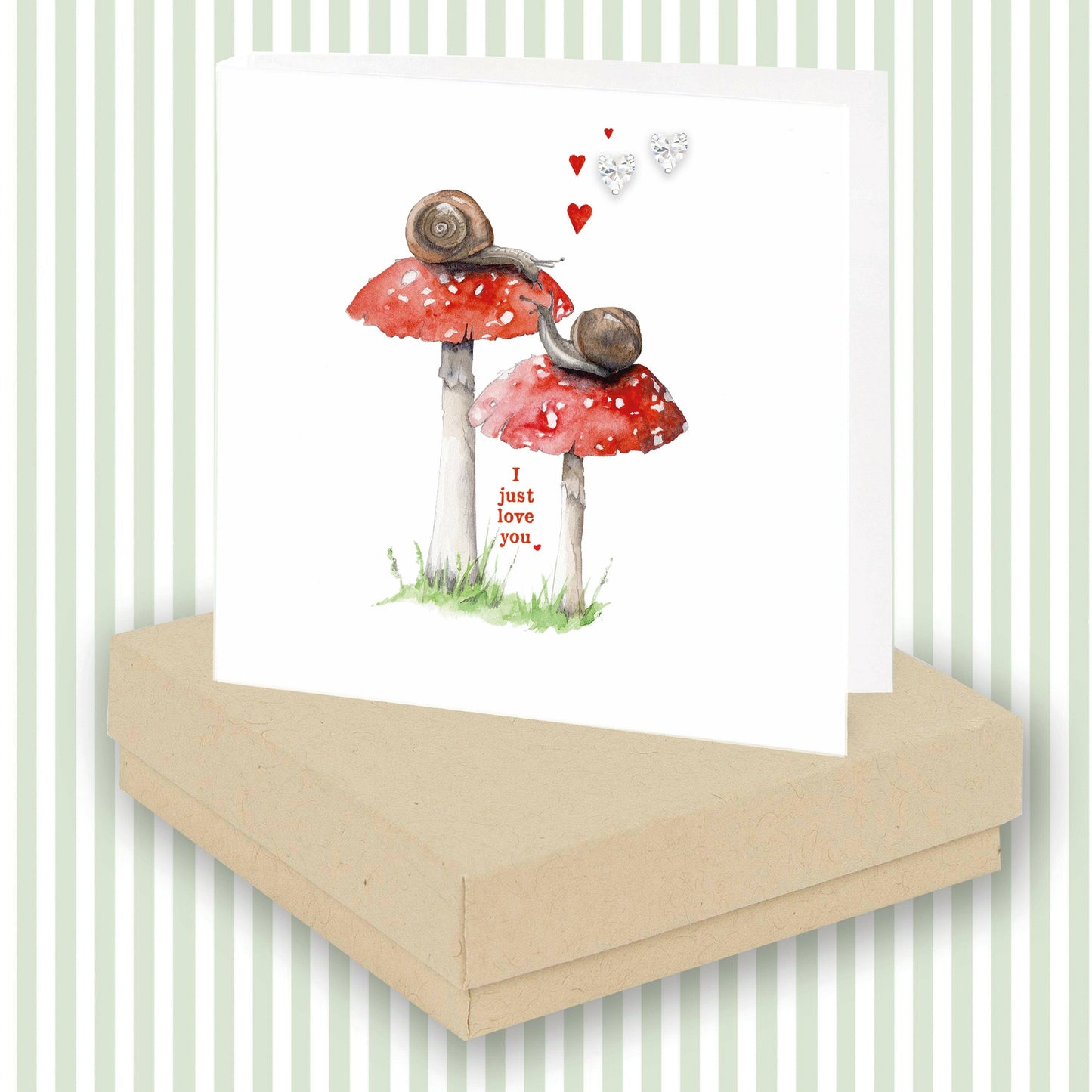 Sterling Silver Crystal Heart Drop Earrings