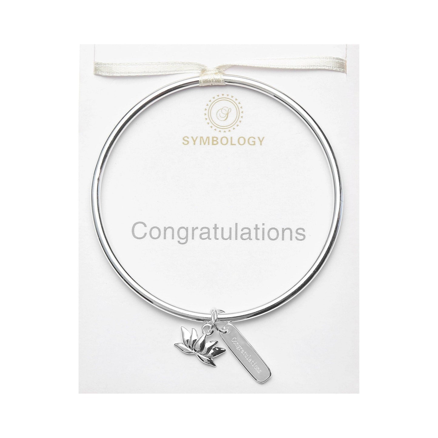 Congratulation Silver Bangle