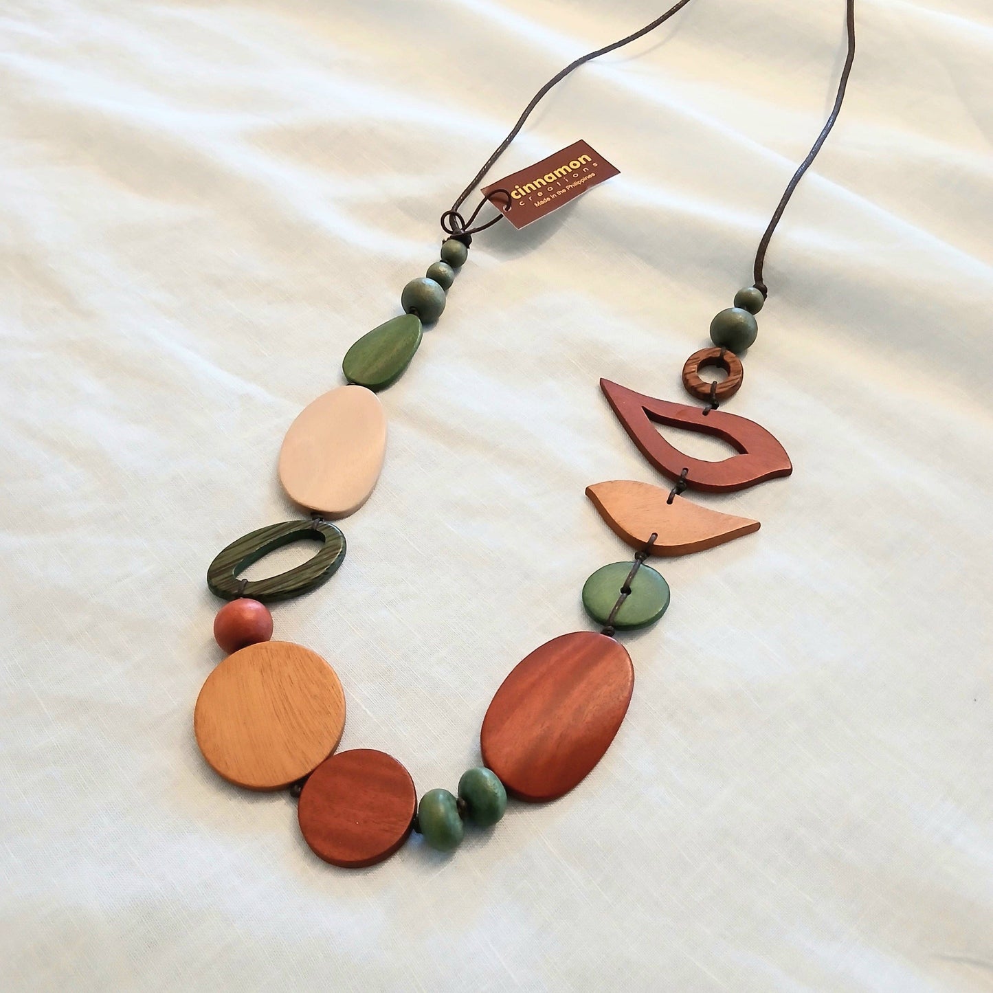 2 Birds Together on Oval Beads BURNT ORANGE