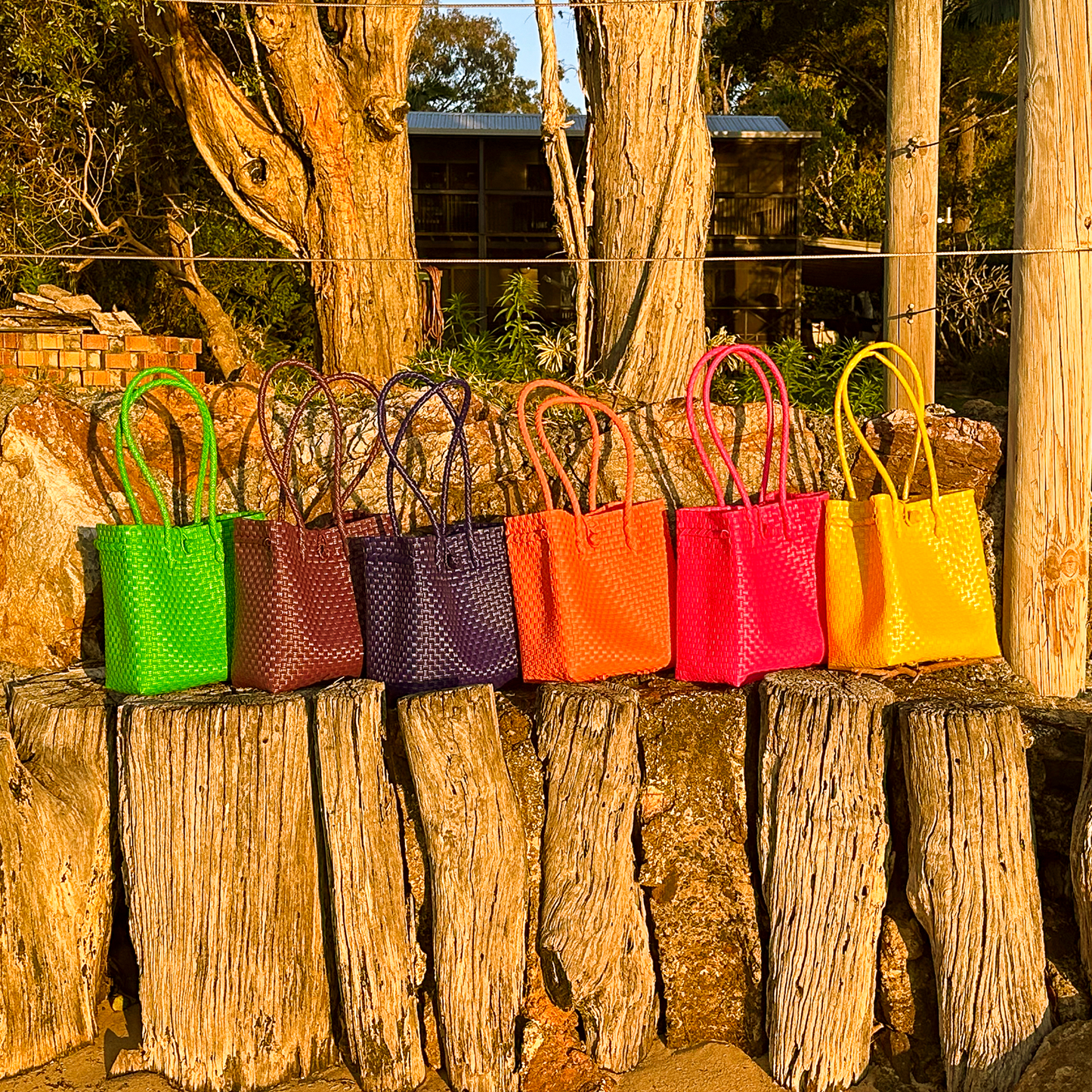 Harbour Patch – Mosaic Tote In Coastal Colour Grid