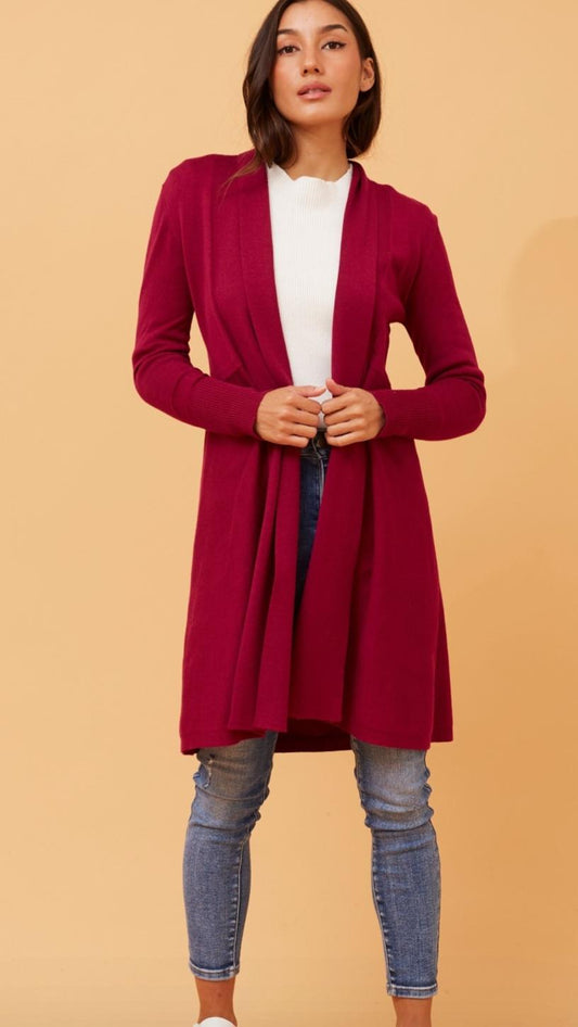 Orchid Long Line Cardigan